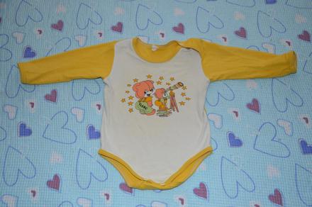 Bavlněné body, dl. rukáv s medvídky, 80