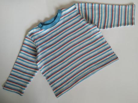 Pruhované tričko modré, miniclub,80