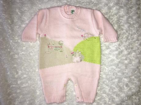 Růžový úpletový overal prénatal, prénatal,56