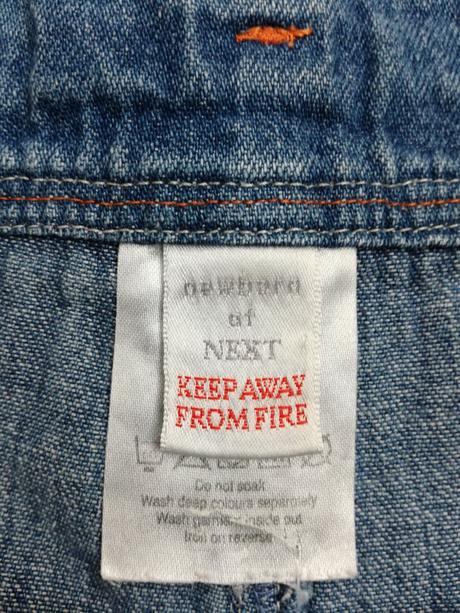 Dětské 3/4 riflové lacláče, zn. next, vel. 3-6 měs, 62