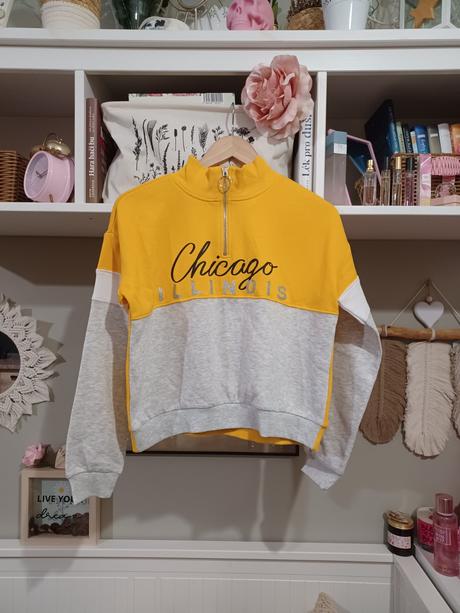 Žlutá crop mikina h&m 158/164, xs/s, h&m,164