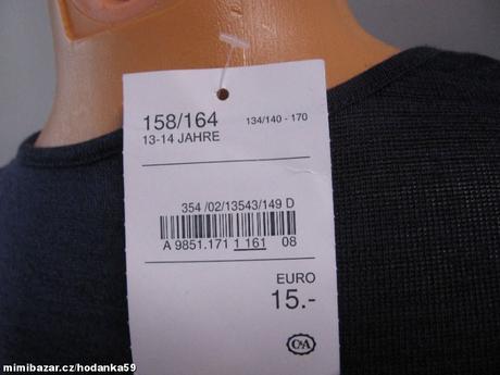 Dívčí tmavě modré pružné šaty, c&a,164