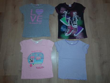 4 x tričko s krátkým rukávem, vel 122/128, pepco,122