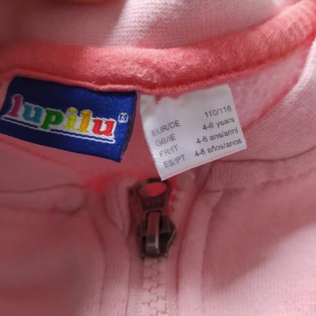 Dívčí růžová mikina 110/116, lupilu,110
