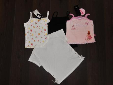 Top stav - nová dívčí tílka a tričko - vel. 5-6let, c&a,116