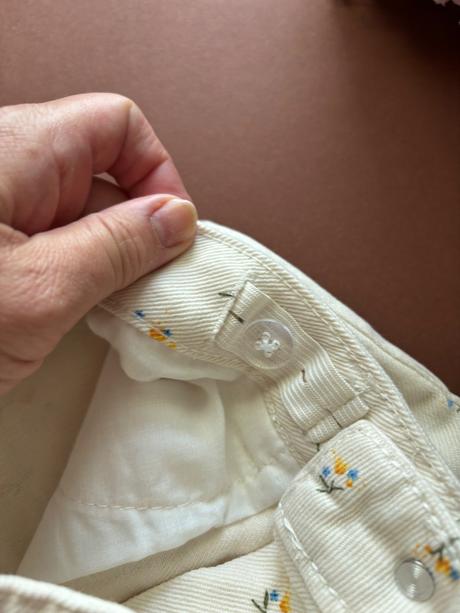 Kraťasy džínového vzhledu s kytičkami-v.11/12 let, denim co,152