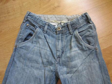 Bezva džínové, riflové kraťasy - odlehčené , h&m,128