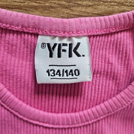 Dívčí žebrované triko y.f.k. vel. 134/140, kik,140
