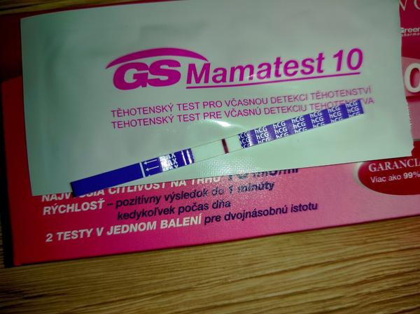 Test ukazuje druhou čárku nebo blázním?