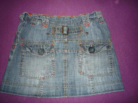 Riflová sukně next s regulací v pase vel. 134, next,134