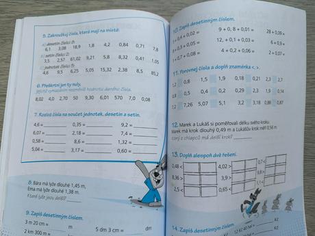 Vyplňovací sešity - 5. třída, matematika, čj, 4 ks,