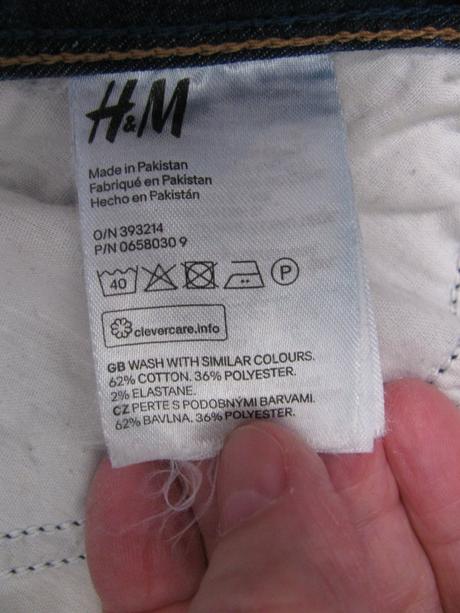 Skvělé strečové džíny ,jeggíny, lehce trhané h&m, h&m,32