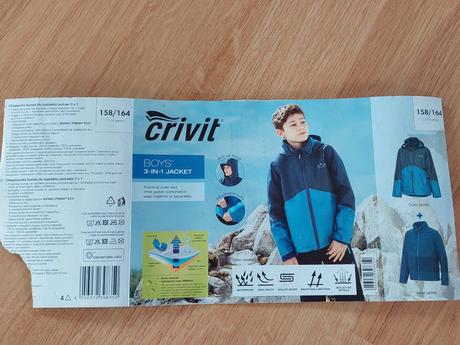 Nová zimní bunda 3 v 1 - modrá, v. 158-164, crivit,158