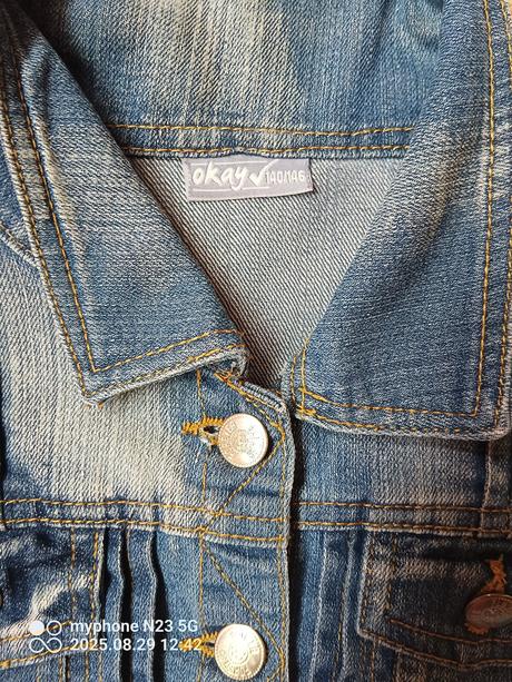 Riflová bunda zn."okay" vel."140-146", okay,140