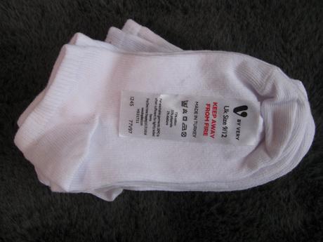 Bílé bavlněné kotníkové ponožky - 5 pack v.9-12let, 146