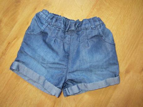 tenké džínové, riflové mašličkové kraťásky, george,98