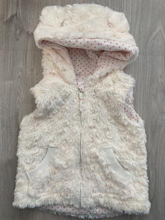 Chlupatá vestička s oušky, nutmeg,98