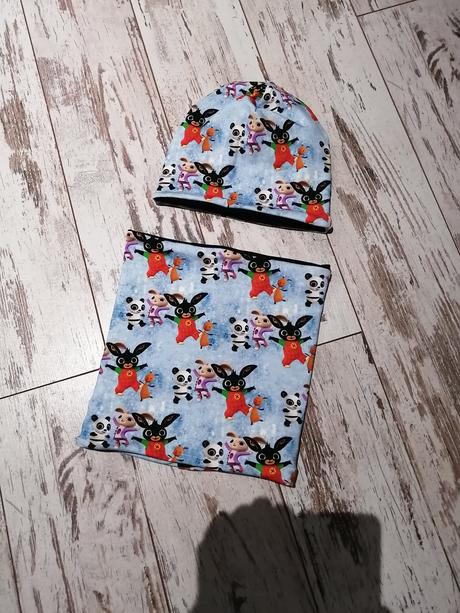 Podzimní čepice +nakrčník 3-6let, 104