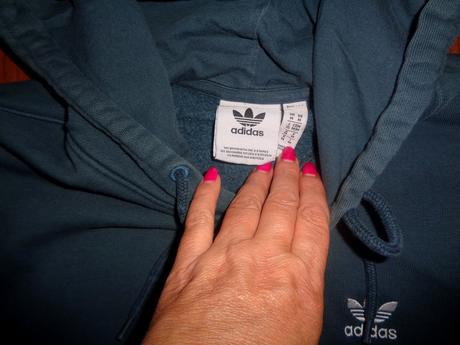 Krásná petrolejově modrá mikina adidas, adidas,m