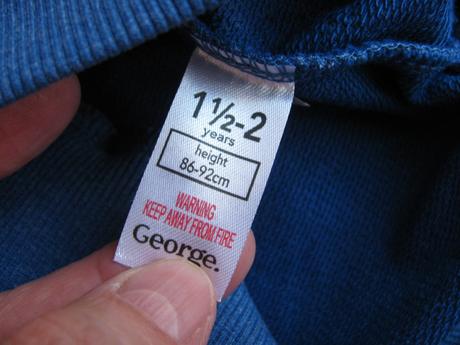 Modrá bavlněná chlapecká mikina s potiskem, george,92