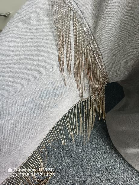 Mikina s řetízky zn."h&m" vel."l" i větší, h&m,l