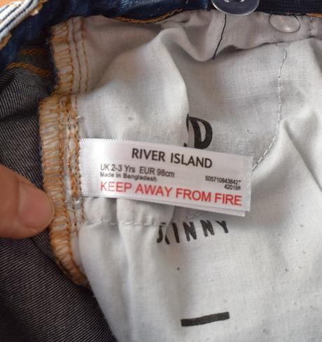 Džíny vel. 2 - 3 roky, river island,98