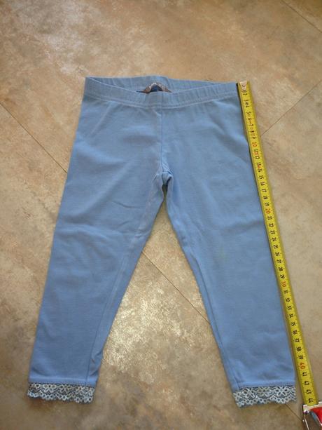 Modré 3/4 legíny 3-4roky 104cm lindex krajka dívka, lindex,104