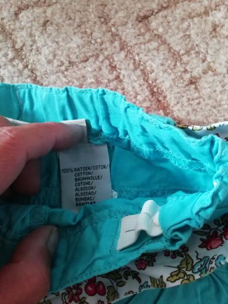 Krásné tyrkysové pláťáky nové -86-92, 86