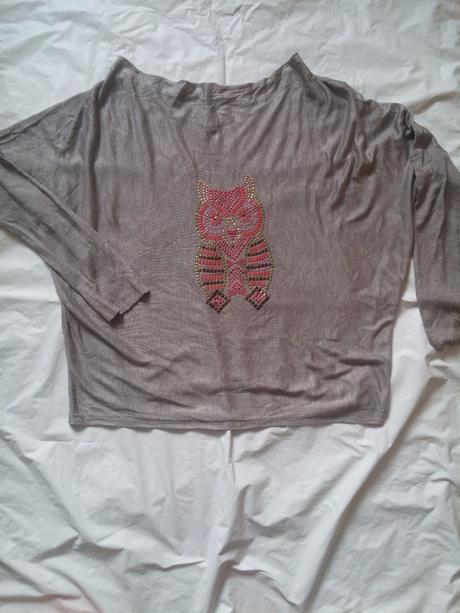 Dámský svetřík se sovou, l