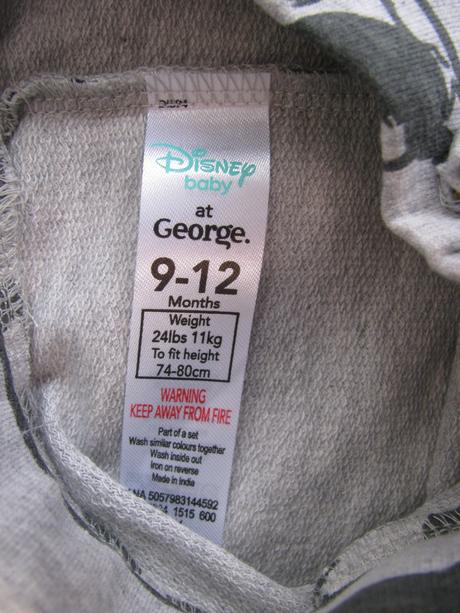 Bavlněné šedé šortky se zvířátky, teplákovina, disney,80