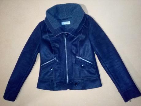 Jarní/podzimní bunda zateplená kožíškem vel.s-m, clockhouse,m