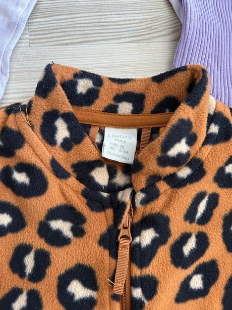 Fleesový komplet + 3x legíny lindex, v. 74, 68–80