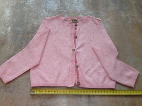 Růžový svetr next 2-3roky, 98cm, knoflíky srdíčka, next,98