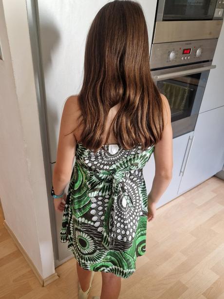 Šaty bez ramínek zelené jane norman, 152