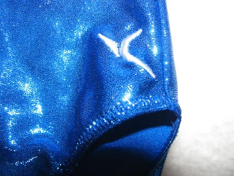 Dívčí modrobílý sportovní gymnastický dres, 98