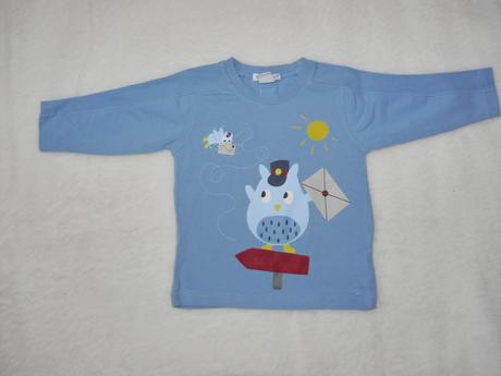 Tricko modre se sovickou, h&m,80