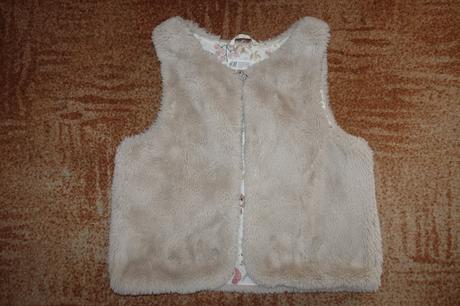 Kožešinová vesta hm vel. 134-140, h&m,134