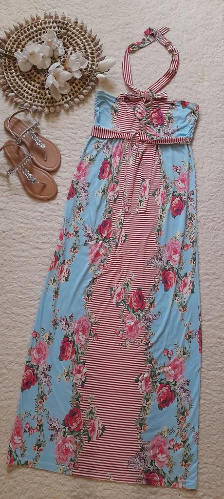 Bodyflirt květované dlouhé šaty, 38