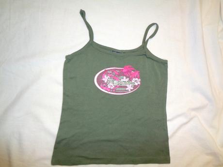 Khaki letní tílko s aplikací, alive,152