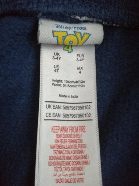 Tepláky s obrázky z toy story, zn. f&f, vel. 3-4 r, f&f,98