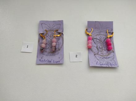 Náušnice s minerály,