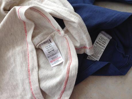 2 trika next 9-12měs.,80cm,jezevčík,modrá unisex , next,80