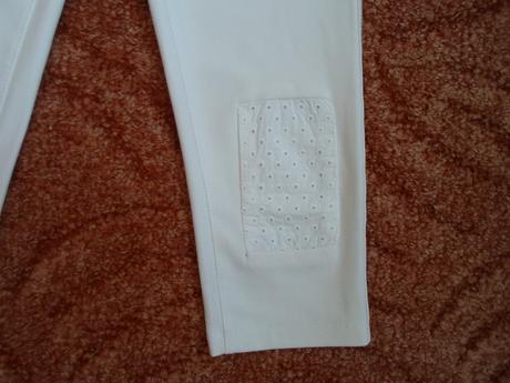 Bílé legíny tregíny džegíny kalhoty 3/4, h&m,146