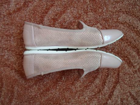 Růžové boty polobotky baleríny, nelli blu,36