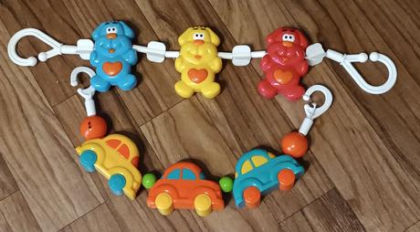 Chrastítka, retro řetízky na kočárek,