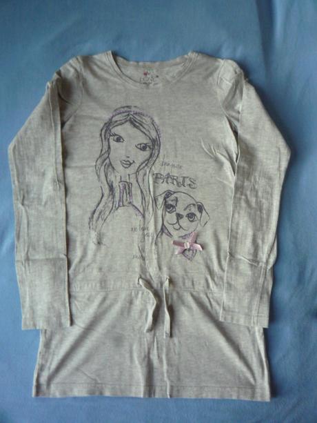 Dlouhé triko s aplikací vel. 146-152 tchibo, tchibo,146