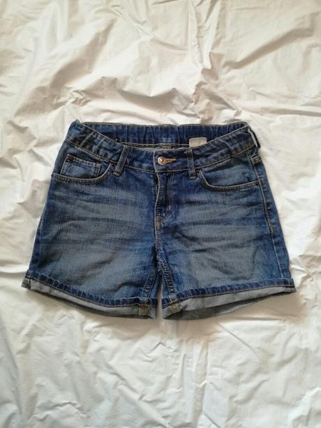 Džínové kraťasy, h&m,140
