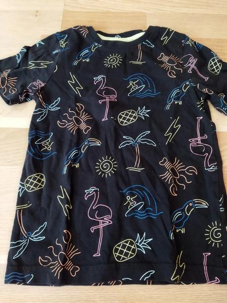 Černé tričko se zvířatky 104 tu, tu,104