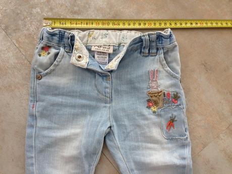 Unisex džíny next 9-12 měs, 80 cm, zajíček s mrkví, next,80