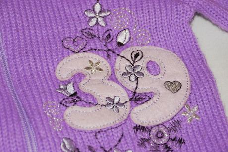 Fialovy set vel.80 vyteplene kalhoty a svetrik, 80